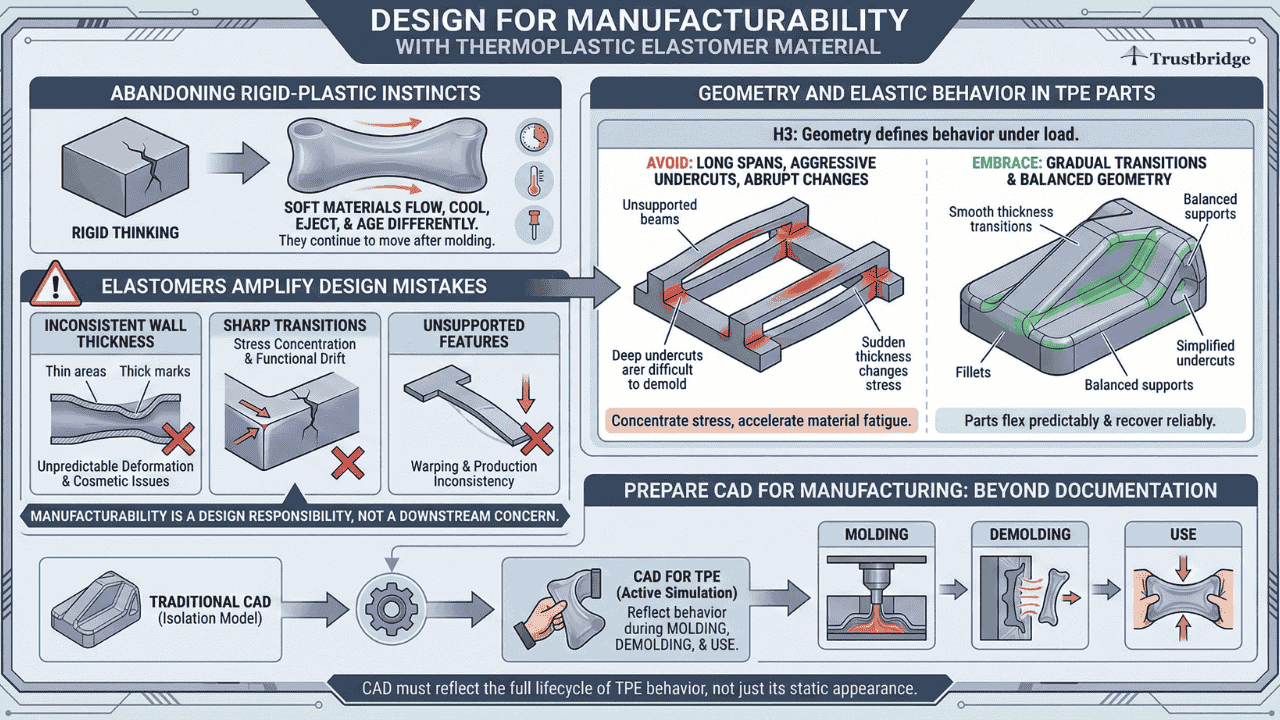 Design for Manufacturability With Thermoplastic Elastomer Material