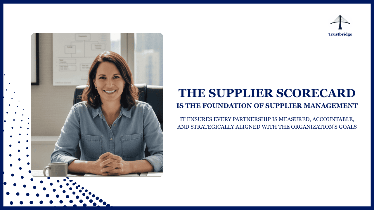 The Supplier Scorecard is the foundation of supplier management