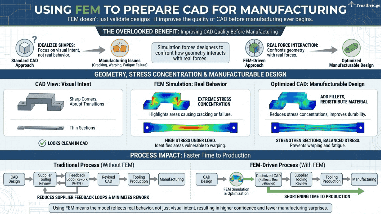 Using FEM to Prepare CAD for Manufacturing